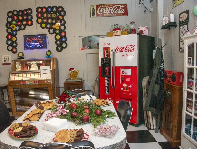 Vintage is the name of the game at Geri Ludlam and Connie Heindel’s Hudson Road home.